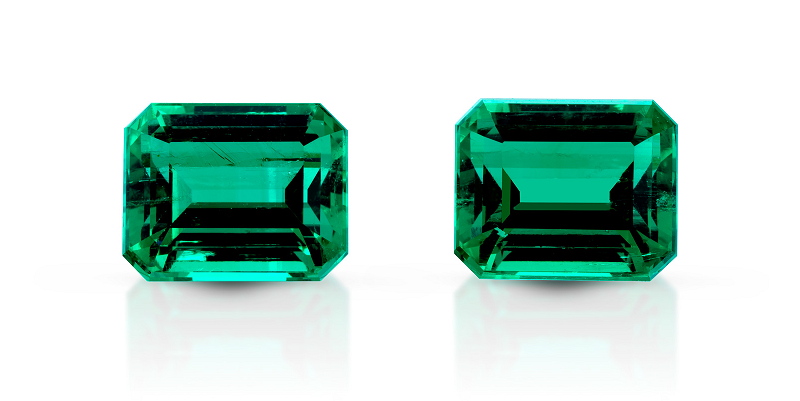 Emerald Cut Lab Grown Colombian Emerald Loose Stone